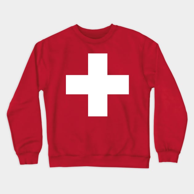 Switzerland Flag - Swiss Cross Crewneck Sweatshirt by Historia